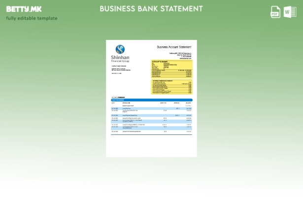 Модерен стил на компанијата Shinhan Financial Group Изјава за Word и PDF Шаблон